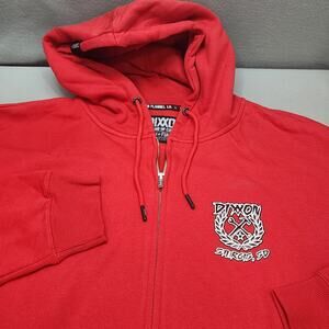 DIXXON FLANNEL CO Red STURGIS FULL ZIP HOODED SWEATSHIRT HOODIE Men's Size 3XL